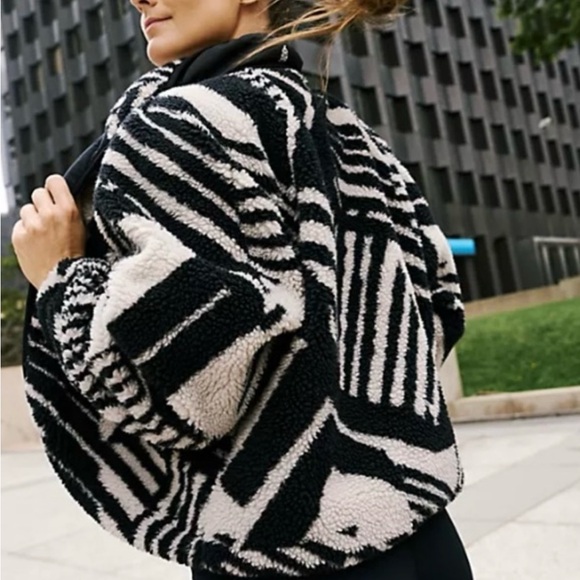 Free People geo line combo hit slopes printed lined jacket medium - Picture 5 of 13